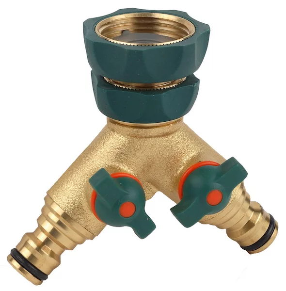 RACO "PROFI-PLUS" 1/2" x 3/4", двухканальный распределитель поливочный с внутренней резьбой